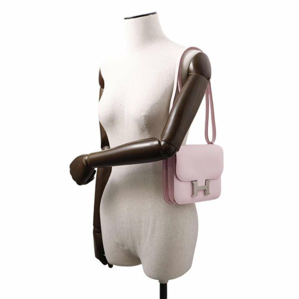 エルメス ミニ コンスタンス3 ミロワール モーヴペール/シルバー金具 シェブルミゾル W刻印