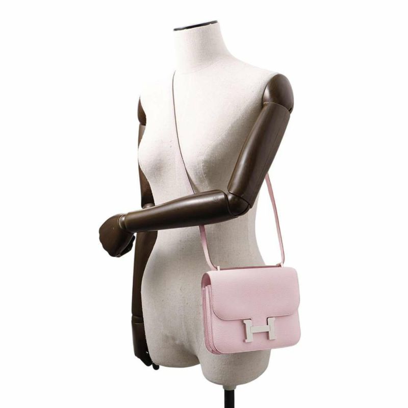 エルメス ミニ コンスタンス3 ミロワール モーヴペール/シルバー金具 シェブルミゾル W刻印