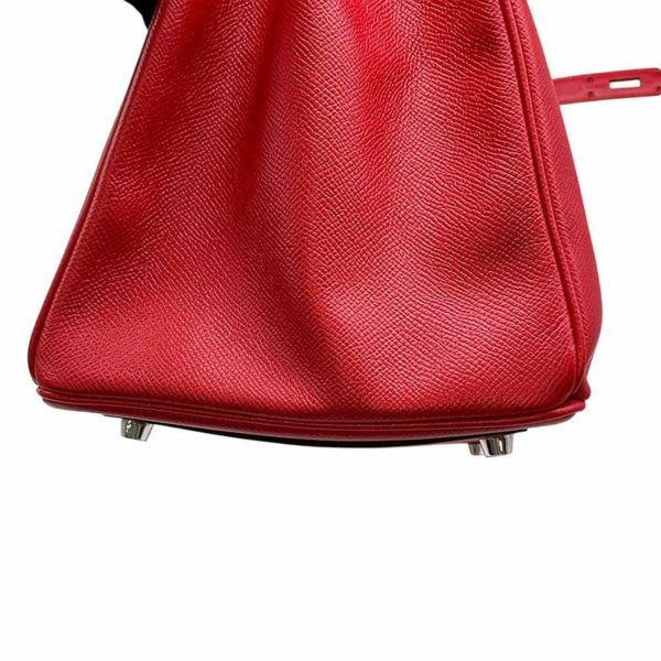 エルメス バーキン35 ルージュカザック/シルバー金具 エプソン R刻印 HERMES Birkin ハンドバッグ