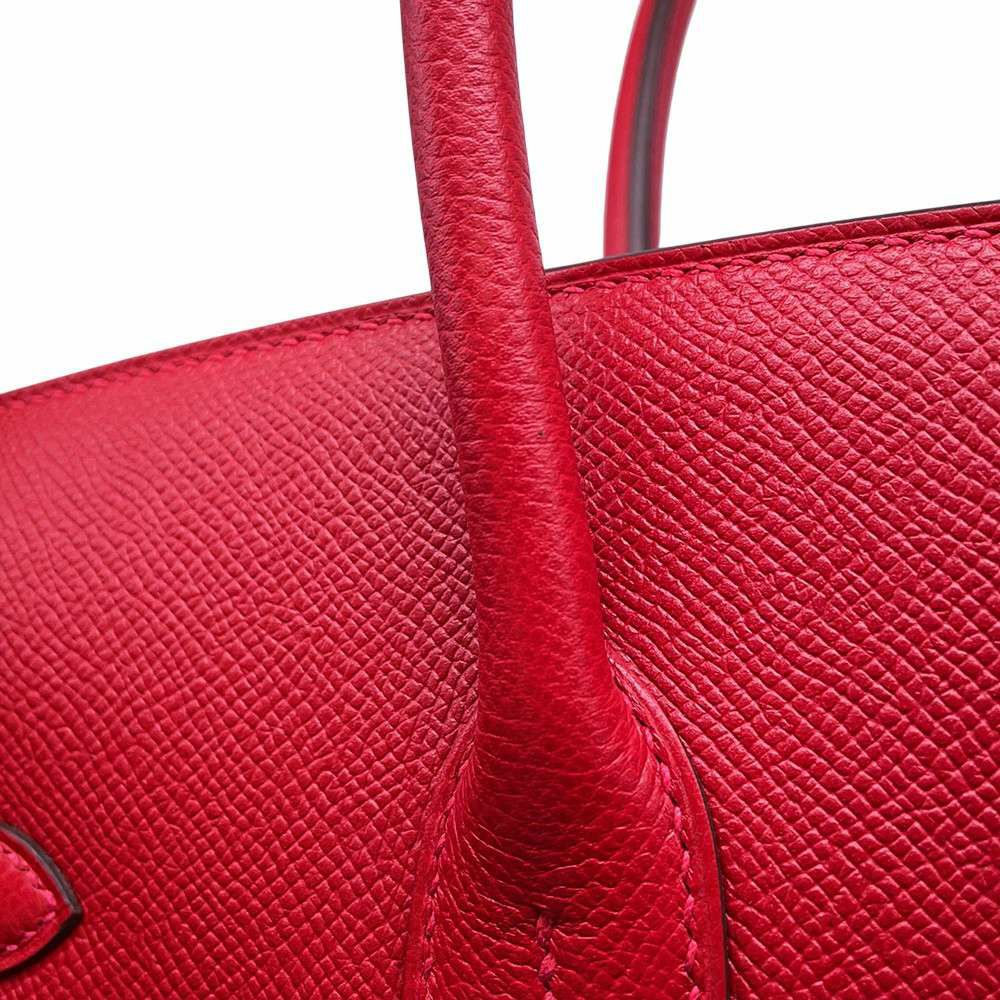 エルメス バーキン35 ルージュカザック/シルバー金具 エプソン R刻印 HERMES Birkin ハンドバッグ