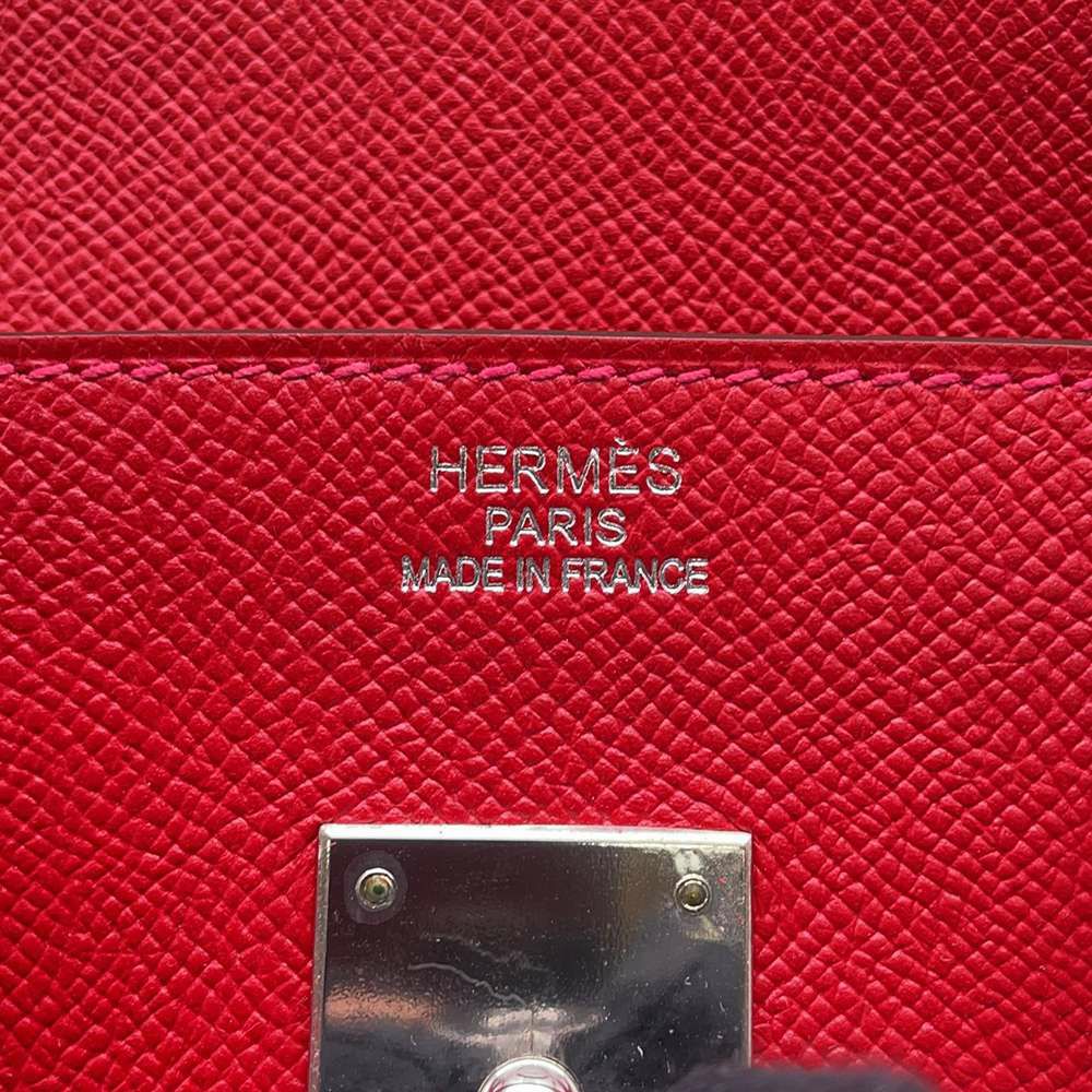 エルメス バーキン35 ルージュカザック/シルバー金具 エプソン R刻印 HERMES Birkin ハンドバッグ