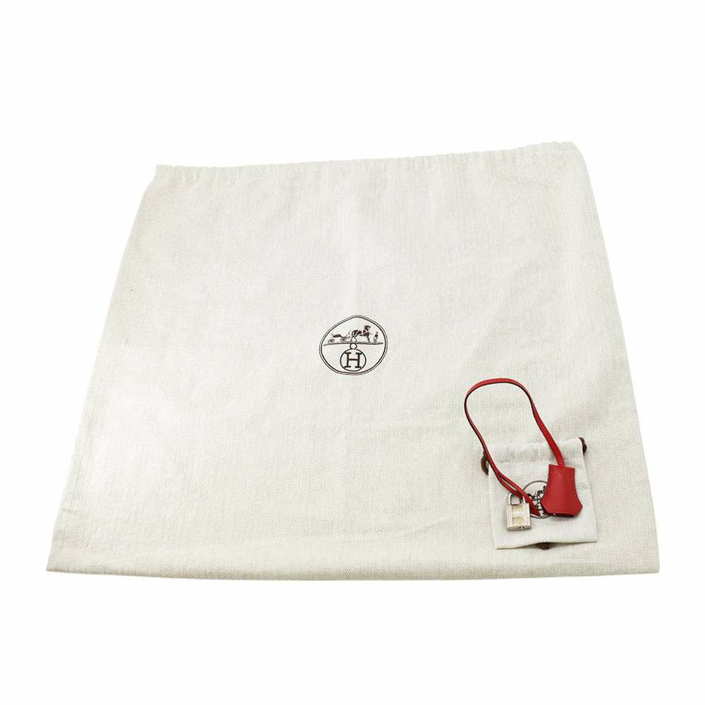 エルメス バーキン35 ルージュカザック/シルバー金具 エプソン R刻印 HERMES Birkin ハンドバッグ