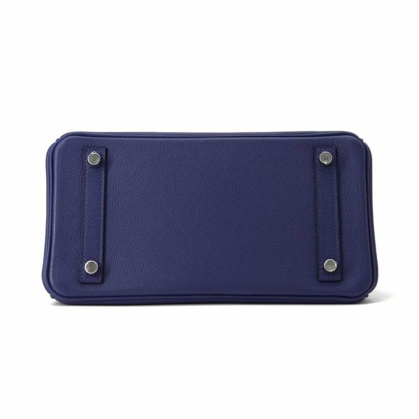 エルメス バーキン25 ヴェルソ ブルーアンクル/コルヴェール/シルバー金具 トリヨンノビーヨ Z刻印 HERMES Birkin