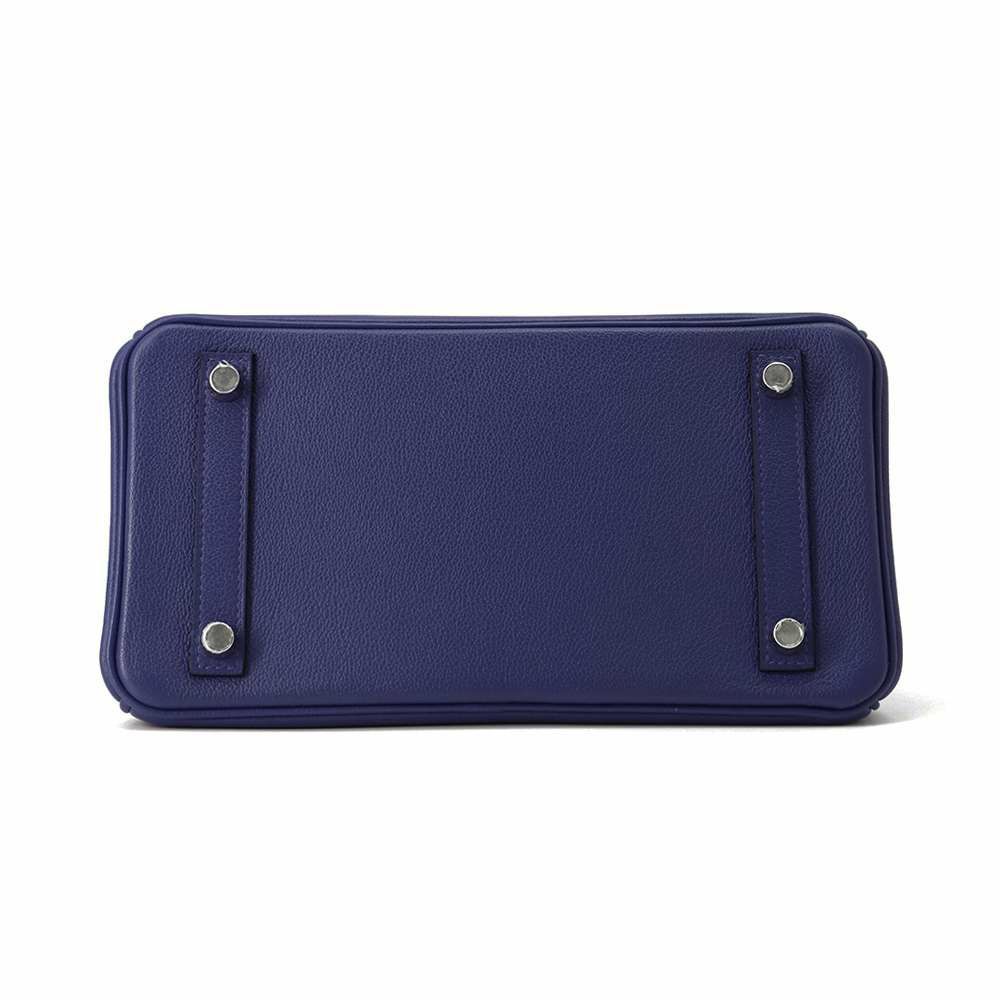 エルメス バーキン25 ヴェルソ ブルーアンクル/コルヴェール/シルバー金具 トリヨンノビーヨ Z刻印 HERMES Birkin