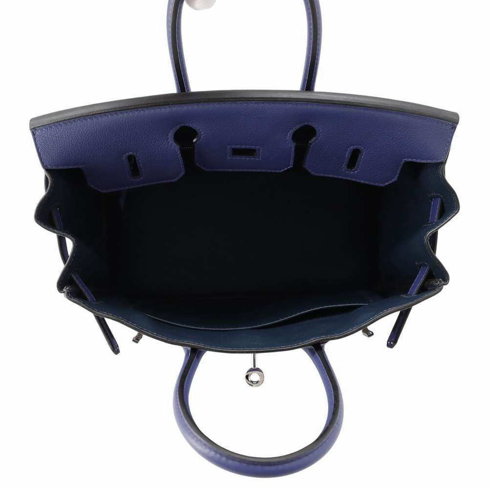 エルメス バーキン25 ヴェルソ ブルーアンクル/コルヴェール/シルバー金具 トリヨンノビーヨ Z刻印 HERMES Birkin