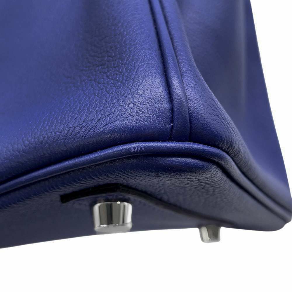 エルメス バーキン25 ヴェルソ ブルーアンクル/コルヴェール/シルバー金具 トリヨンノビーヨ Z刻印 HERMES Birkin