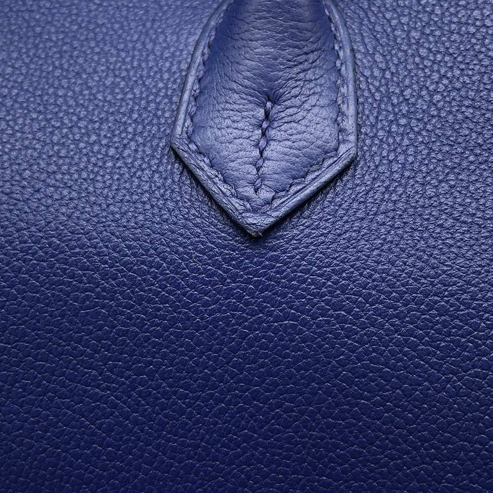 エルメス バーキン25 ヴェルソ ブルーアンクル/コルヴェール/シルバー金具 トリヨンノビーヨ Z刻印 HERMES Birkin