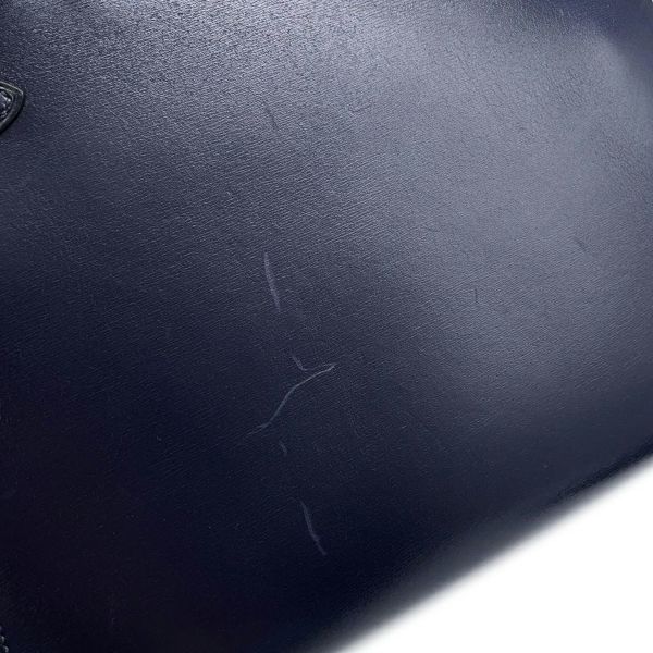 エルメス ハンドバッグ ケリー28 外縫い ブルーインディゴ/ゴールド金具 ボックスカーフ □C刻印 2wayショルダー