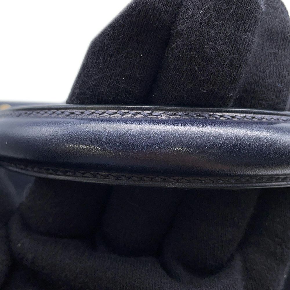 エルメス ハンドバッグ ケリー28 外縫い ブルーインディゴ/ゴールド金具 ボックスカーフ □C刻印 2wayショルダー