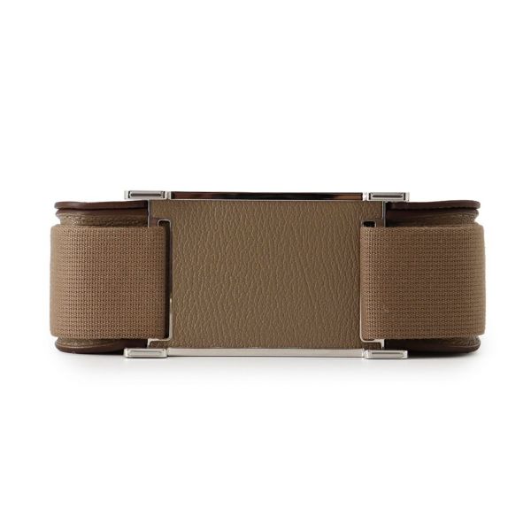 エルメス ショルダーバッグ ゲタ エトゥープ/シルバー金具 シェブルミゾル B刻印