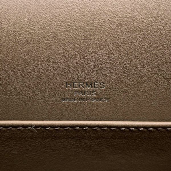 エルメス ショルダーバッグ ゲタ エトゥープ/シルバー金具 シェブルミゾル B刻印