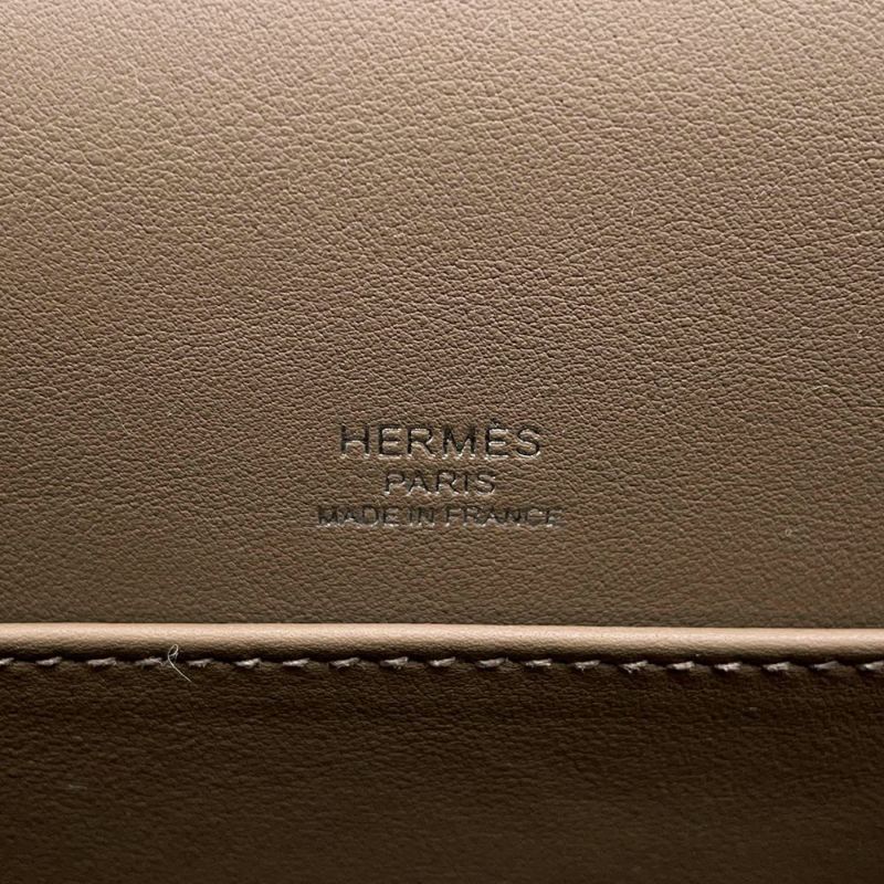 エルメス ショルダーバッグ ゲタ エトゥープ/シルバー金具 シェブルミゾル B刻印