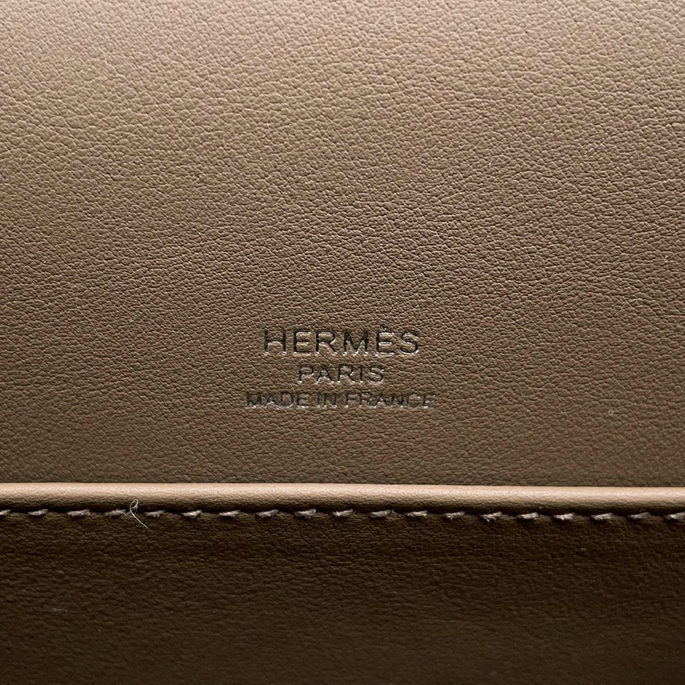 エルメス ショルダーバッグ ゲタ エトゥープ/シルバー金具 シェブルミゾル B刻印