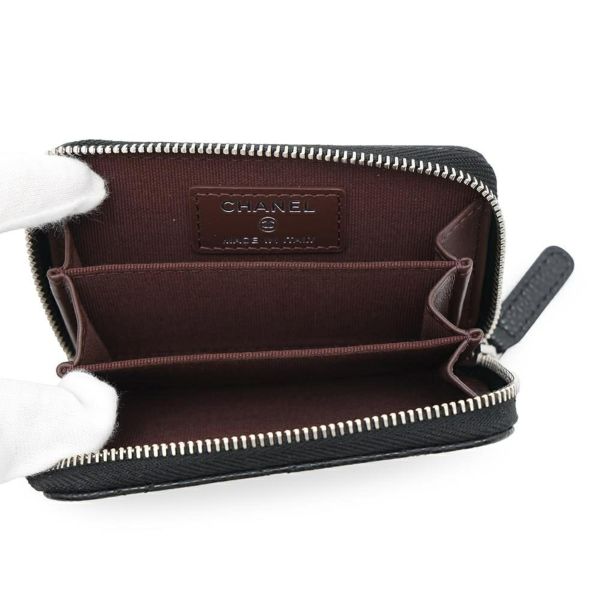 シャネル コインケース クラシック ジップコインパース マトラッセ ココマーク キャビアスキン AP0216 CHANEL 財布 黒