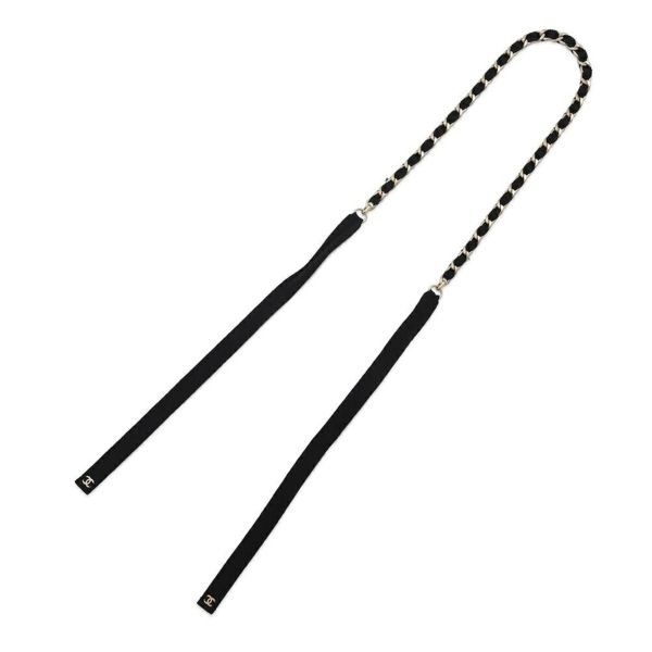 シャネル チェーンベルト ココマーク リボン サイズS G20 C AA6619 CHANEL 黒