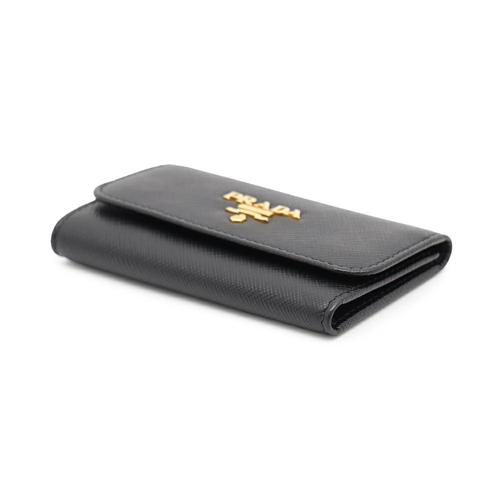 プラダ 6連キーケース サフィアーノ Saffianol 1PG222 PRADA キーケース 黒