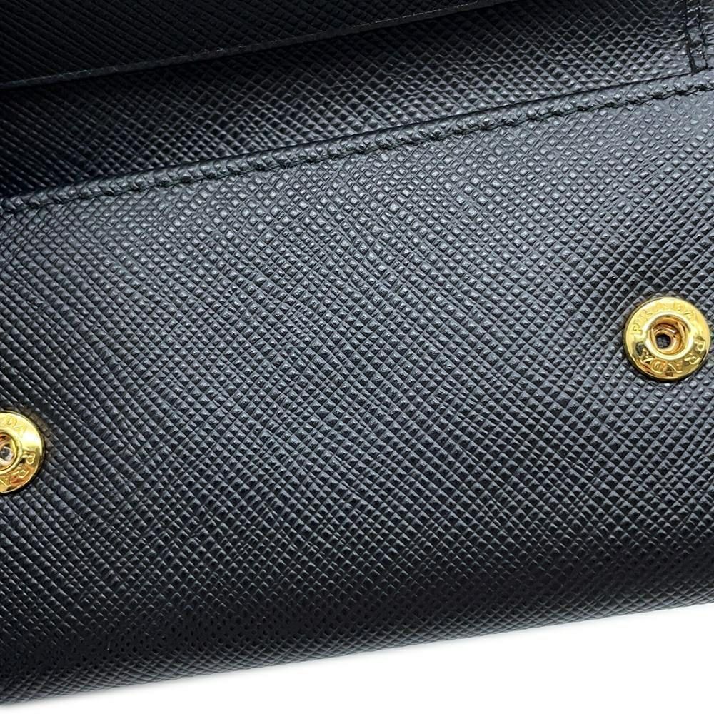 プラダ 6連キーケース サフィアーノ Saffianol 1PG222 PRADA キーケース 黒
