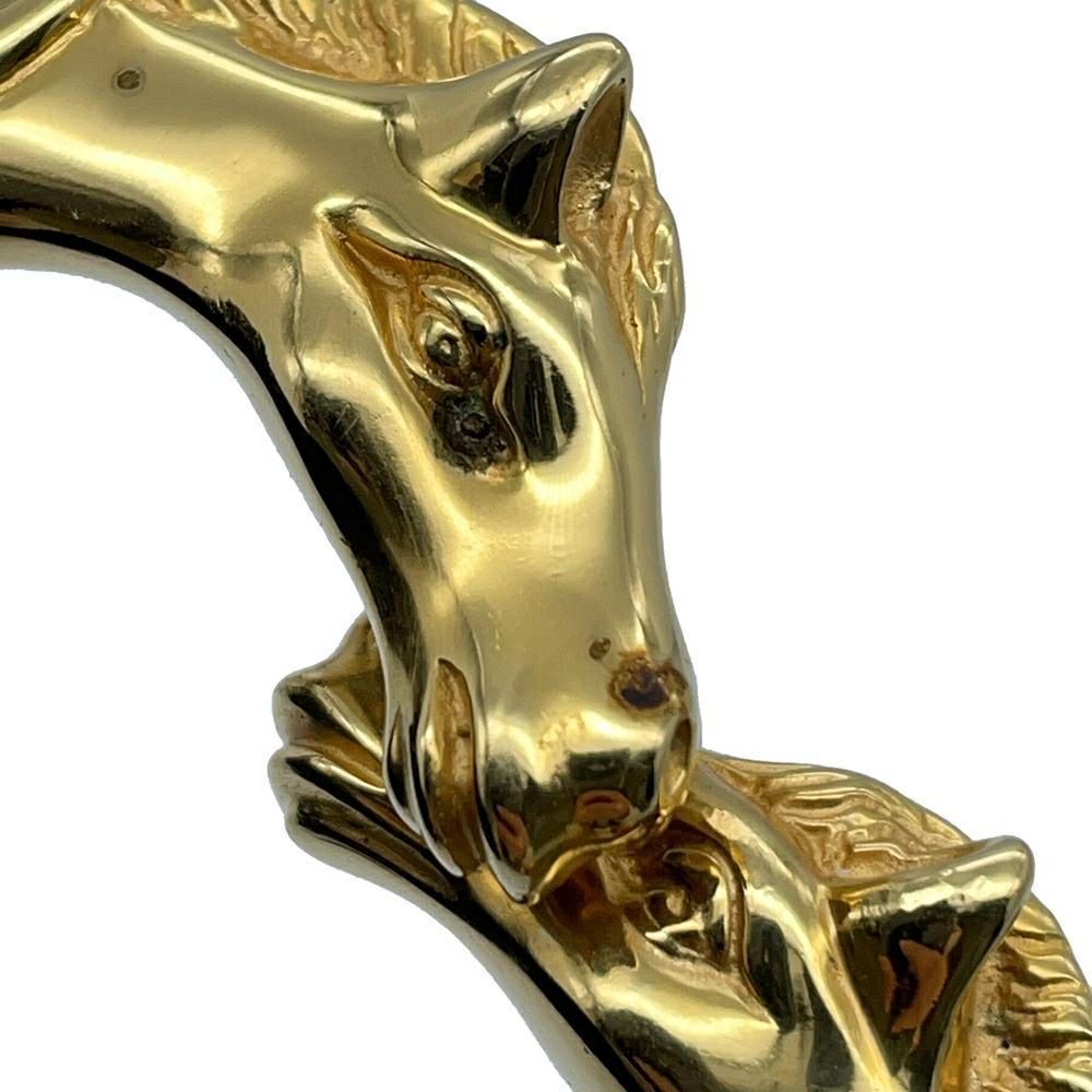 エルメス バングル シュバルホース ダブルヘッド 馬モチーフ メタル HERMES アクセサリー ブレスレット