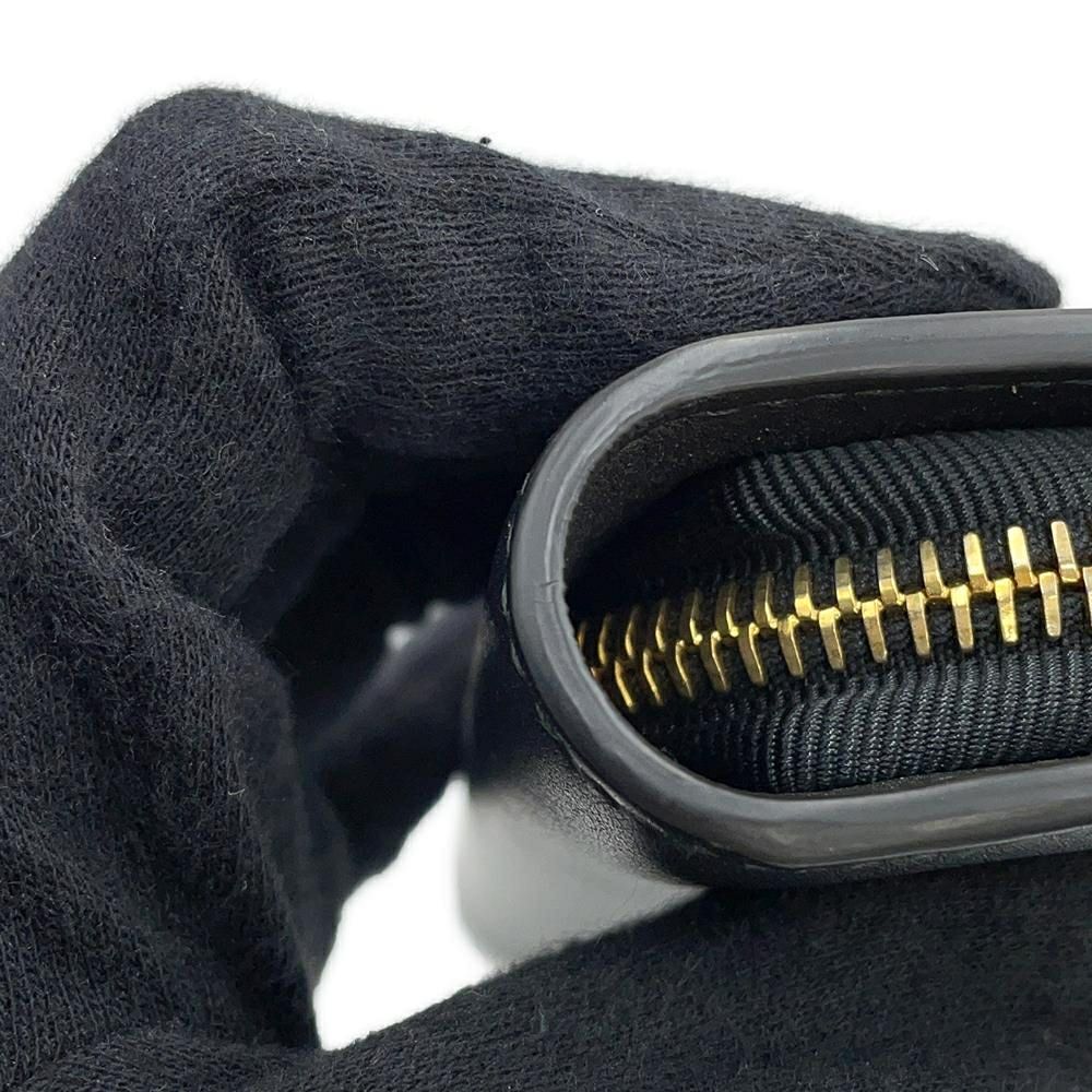 ティファニー 長財布 ハーフムーン ウォレット レザー Tiffany&Co. ラウンドファスナー 黒