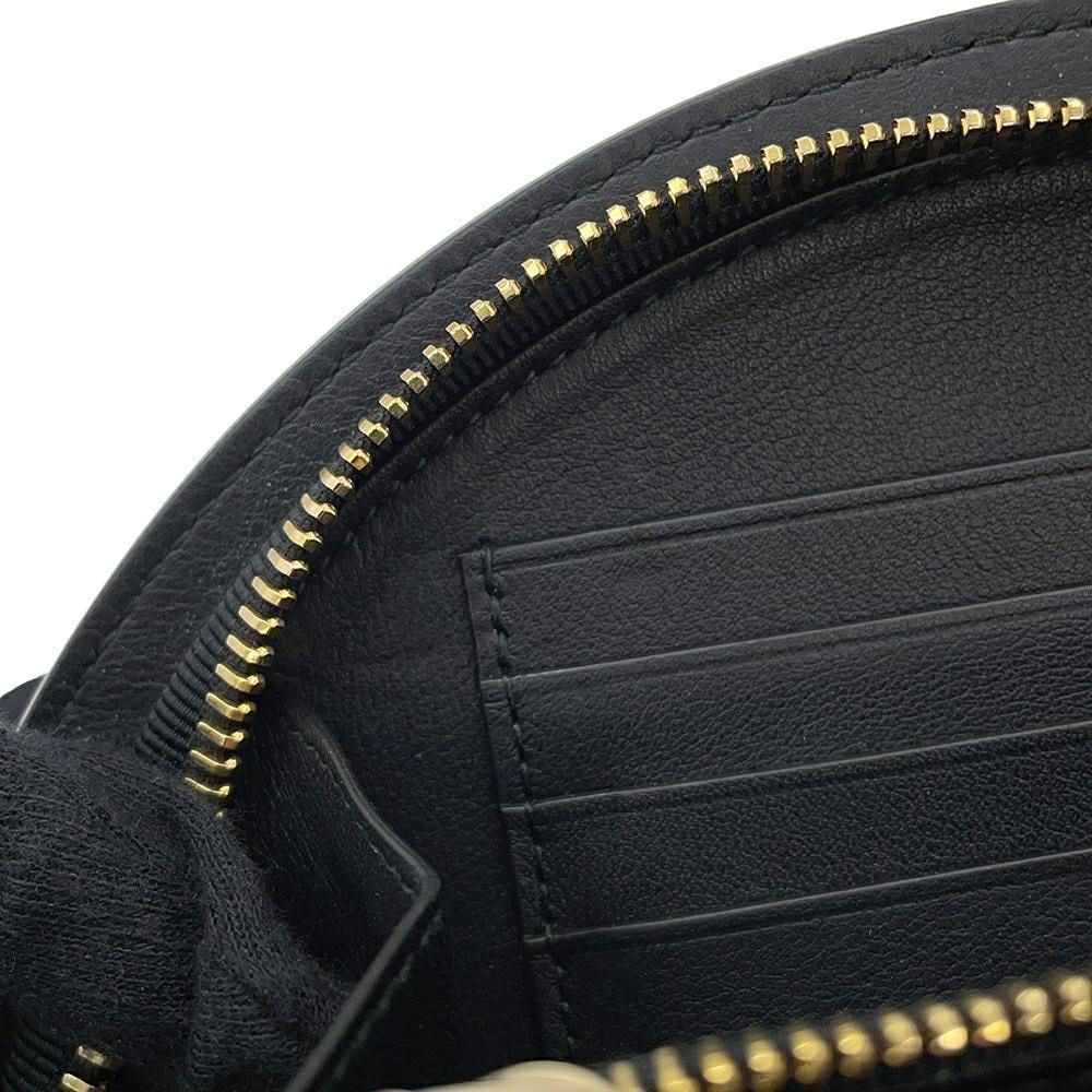 ティファニー 長財布 ハーフムーン ウォレット レザー Tiffany&Co. ラウンドファスナー 黒