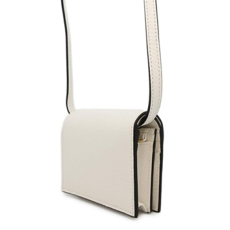 グッチ ショルダーウォレット アディダスコラボ ホースビット レザー 702248 GUCCI adidas 財布 白 黒