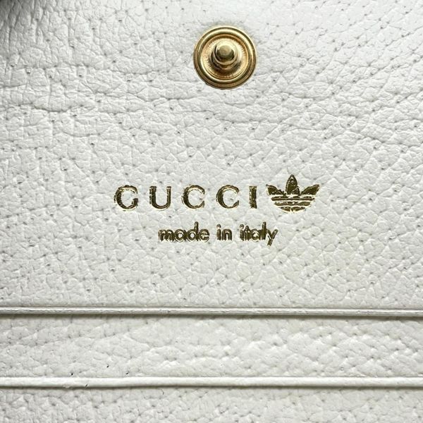 グッチ ショルダーウォレット アディダスコラボ ホースビット レザー 702248 GUCCI adidas 財布 白 黒