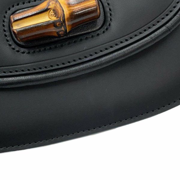 グッチ ボディバッグ バンブー 1947 ミニ ベルトバッグ レザー 681137 GUCCI ウエストバッグ ハンドバッグ 黒