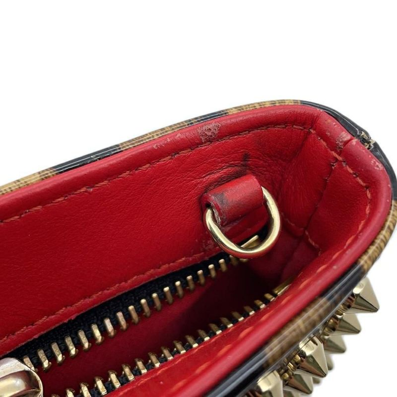 クリスチャン・ルブタン クラッチバッグ ルビポッシュ レオパード スパイクスタッズ 1165014  2wayチェーンショルダーバッグ