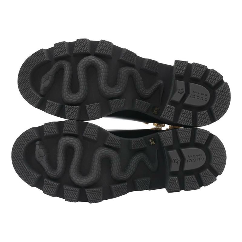 グッチ ブーツ GGマーモント サイドゴア ブーツ レザー レディースサイズ36 1/2 550036 GUCCI 靴 黒