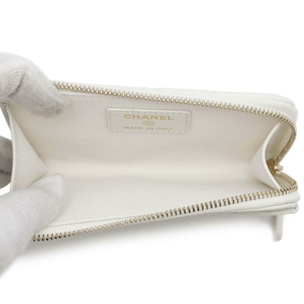シャネル コインケース マトラッセ ココマーク キャビアスキン AP3179 CHANEL フラグメント カードケース 白