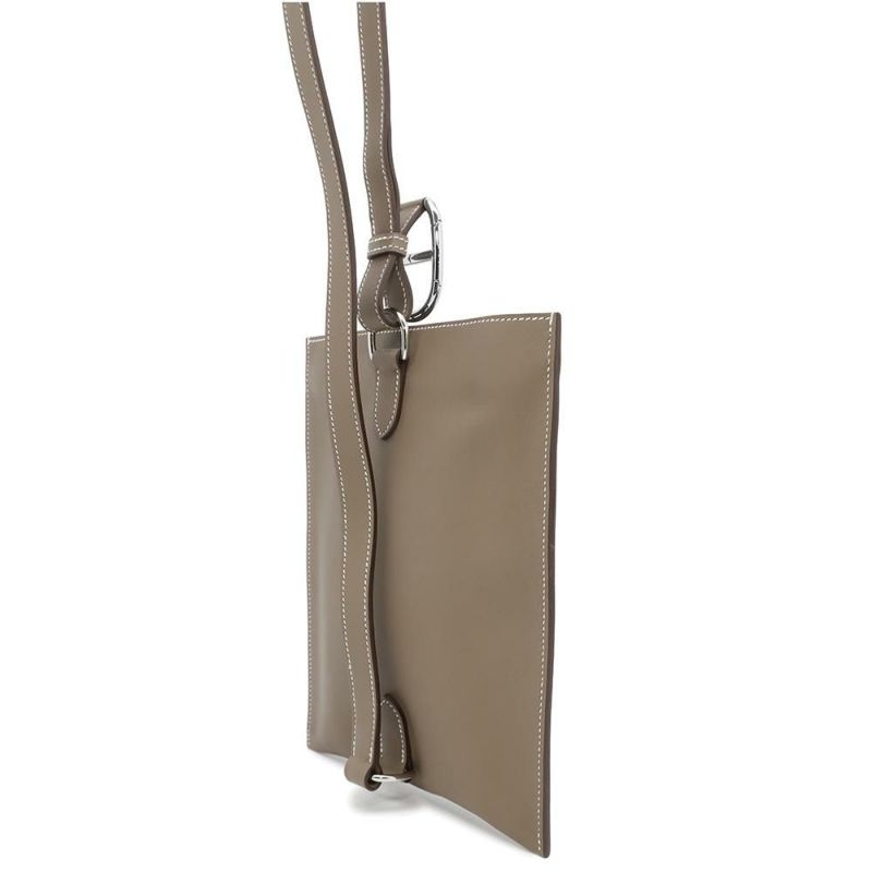 エルメス ボディバッグ ポルトフォイユ・ポッシャンプリュス エトゥープ/シルバー金具 スイフト U刻印