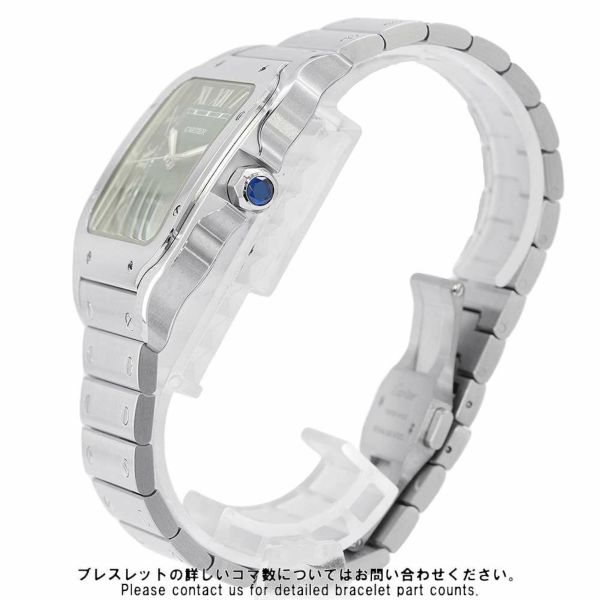 カルティエ サントス ドゥ カルティエ LM WSSA0062 Cartier 腕時計 グリーン文字盤