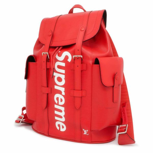 ルイヴィトン リュックサック エピ シュプリーム クリストファー M53414 LOUIS VUITTON Supreme レッド 黒