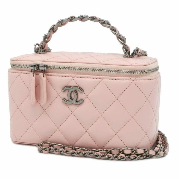 シャネル チェーンバニティバッグ マトラッセ ココマーク ラムスキン AP3593 CHANEL バッグ