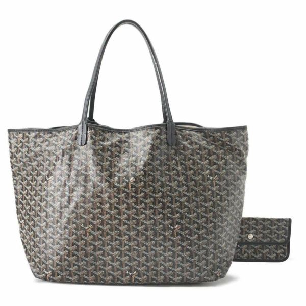 ゴヤール トートバッグ サンルイGM Saint Louis GOYARD バッグ ポーチ付き 黒