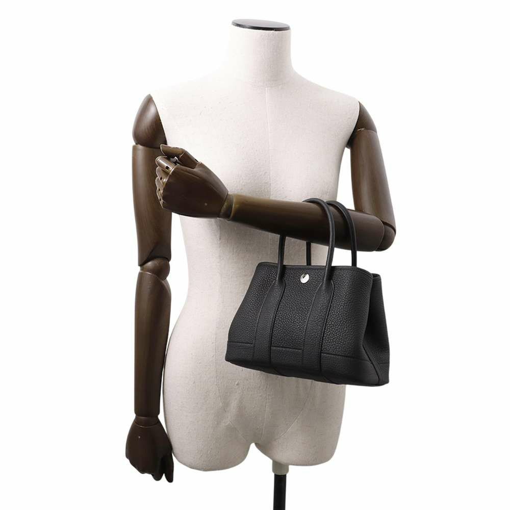 エルメス トートバッグ ネオ・ガーデン 23 ブラック/シルバー金具 ネゴンダ K刻印 黒