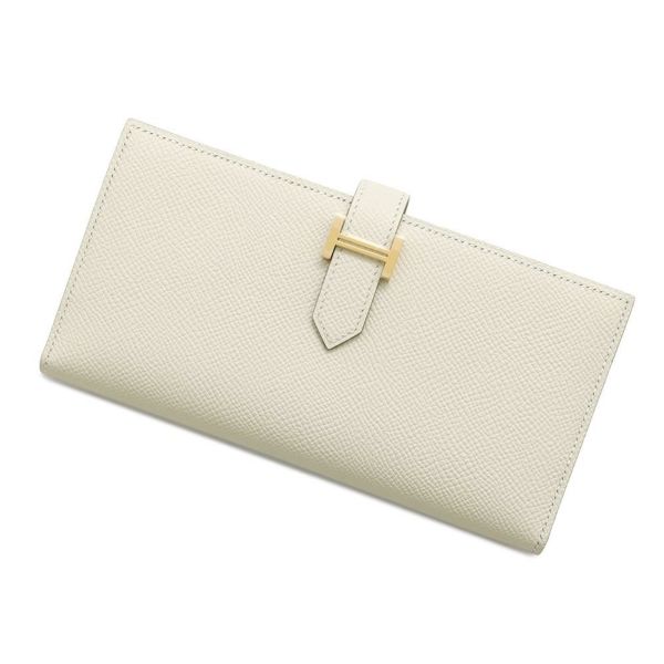 エルメス 長財布 ベアンスフレ クレ/ゴールド金具 エプソン W刻印 HERMES 財布