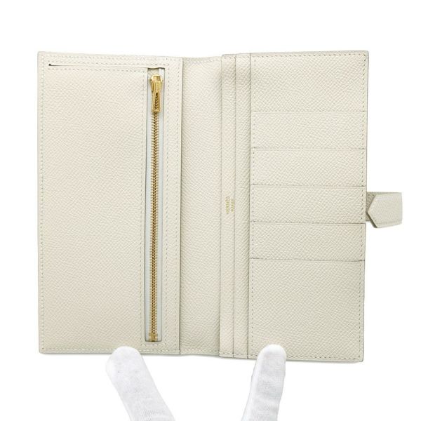 エルメス 長財布 ベアンスフレ クレ/ゴールド金具 エプソン W刻印 HERMES 財布