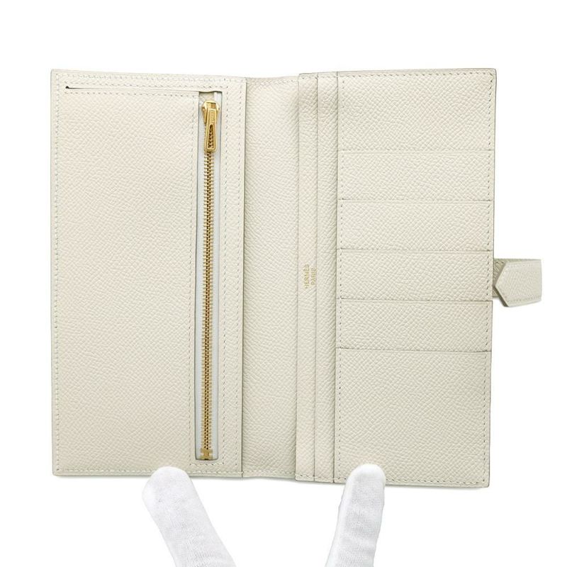 エルメス 長財布 ベアンスフレ クレ/ゴールド金具 エプソン W刻印 HERMES 財布
