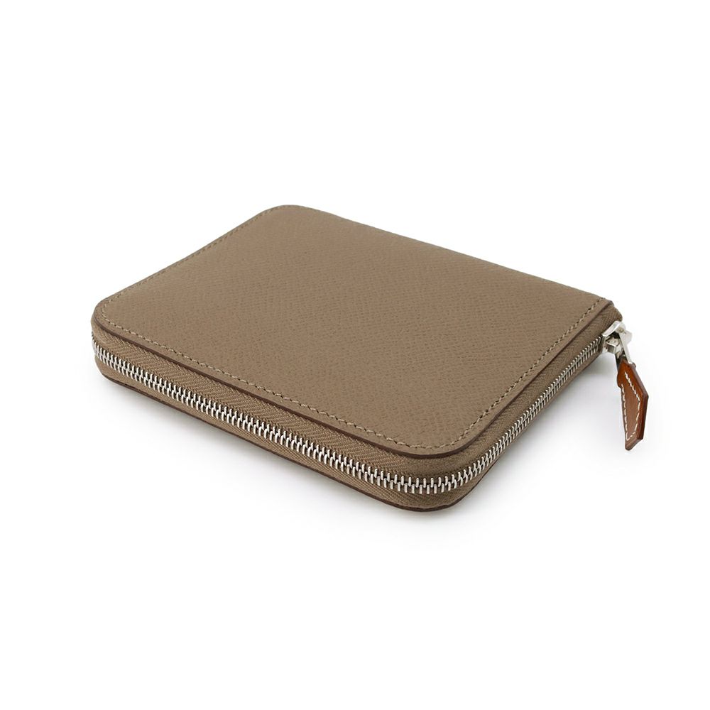 エルメス コインケース アザップコンパクト シルクイン エトゥープ/シルバー金具 エプソン W刻印