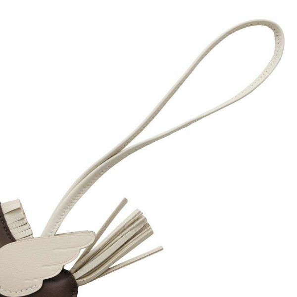 エルメス バッグチャーム ロデオPM ペガサス ショコラ/クレ ラムスキン W刻印 HERMES チャーム