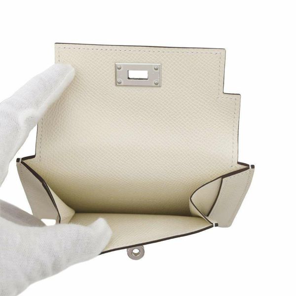 エルメス 財布 ケリーポケット コンパクト ナタ/シルバー金具 ヴォーエプソン B刻印