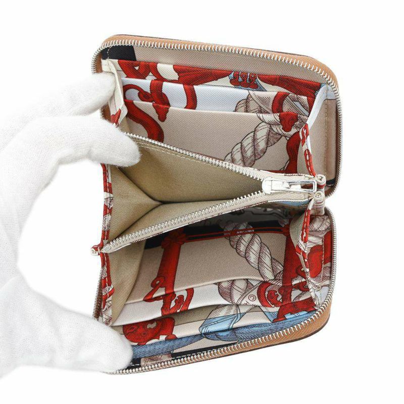 エルメス コインケース アザップコンパクト ゴールド/シルバー金具 エバーカラー K刻印 財布