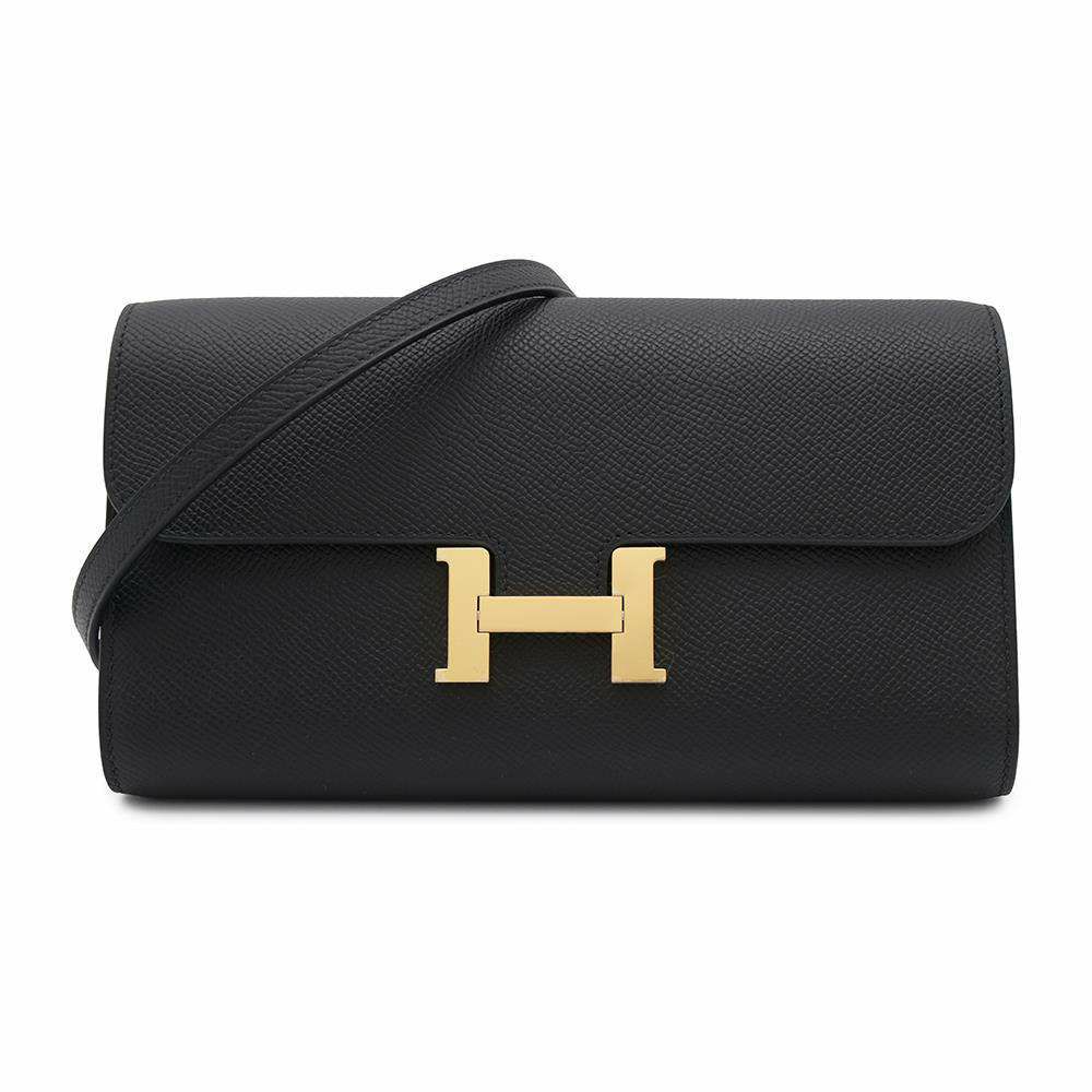 エルメス 長財布 コンスタンス トゥーゴー ロング ブラック/ゴールド金具 エプソン K刻印 HERMES 黒