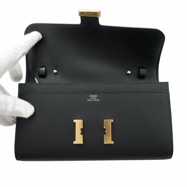 エルメス 長財布 コンスタンス トゥーゴー ロング ブラック/ゴールド金具 エプソン K刻印 HERMES 黒