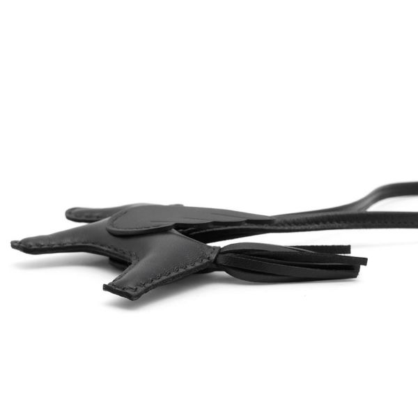 エルメス バッグチャーム ロデオPM ペガサス ブラック ラムスキン K刻印 黒 ソーブラック