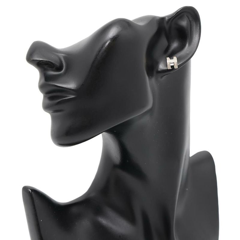 エルメス ピアス ミニ・ポップアッシュ マロングラッセ/シルバー金具 Hモチーフ HERMES Pop H ポップH