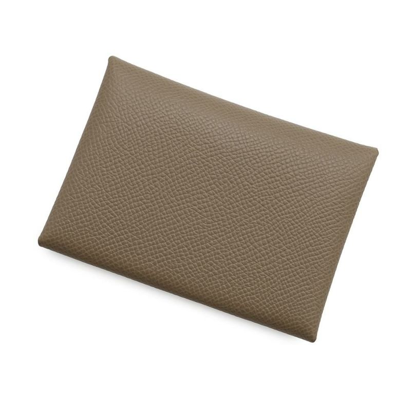 エルメス コインケース カルヴィ デュオ エトゥープ/シルバー金具 エプソン W刻印 財布