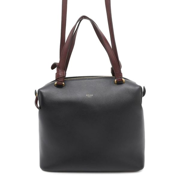 セリーヌ ハンドバッグ ソフトキューブ スモール レザー 181613 CELINE 2way 黒