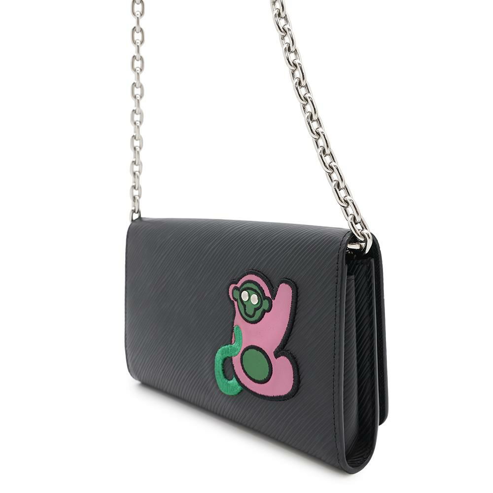 ルイヴィトン チェーンウォレット エピ ポルトフォイユ・ツイスト チェーン M63320 黒 ブラック 財布